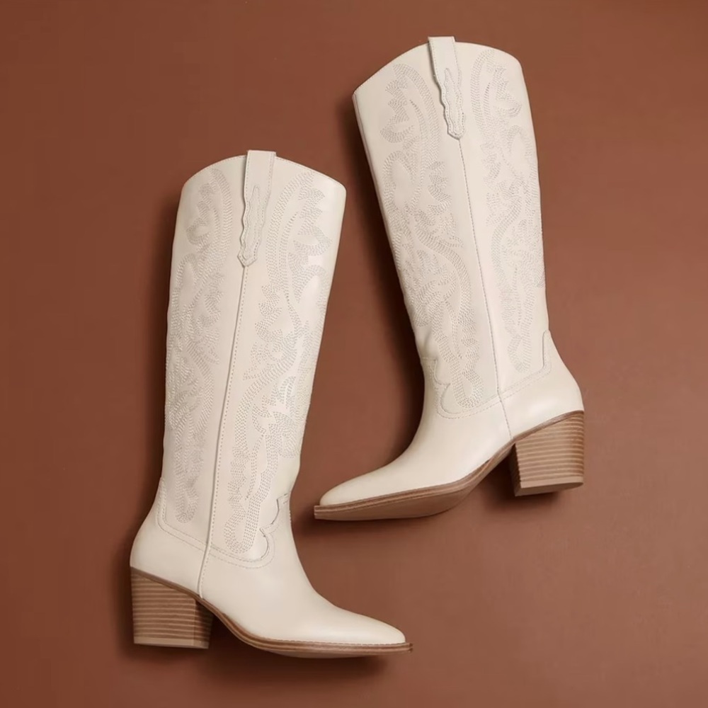 Crown Vintage Sila Western Boot - Off White - Picture 9 of 10